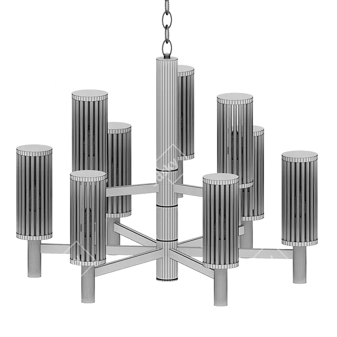 Modern MILOSH Crystal Chandelier 3D model image 3