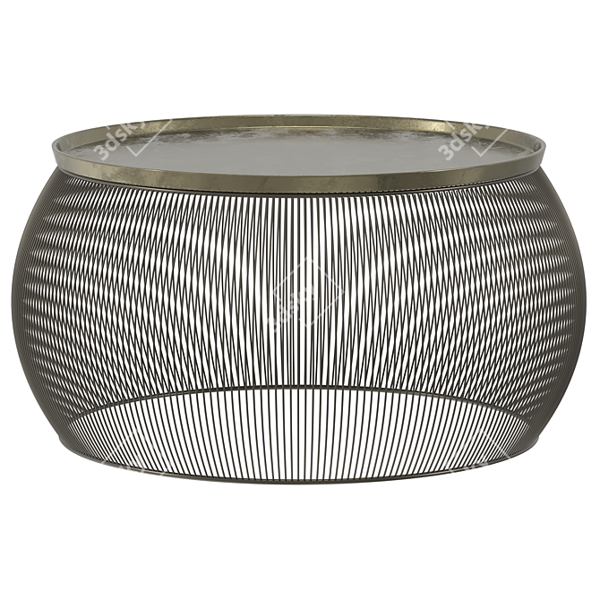 Modern Round Wire Coffee Table 3D model image 3