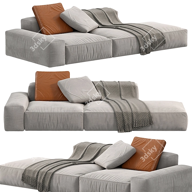 Modern BOCA NAVI Sofa Design 3D model image 2