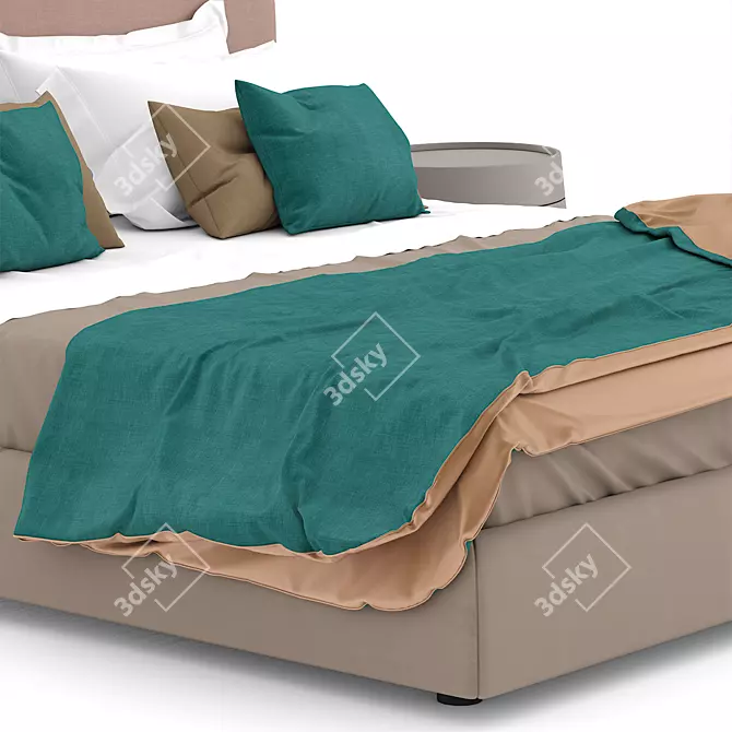 Elegant Giorgetti Altea Bed 3D model image 2