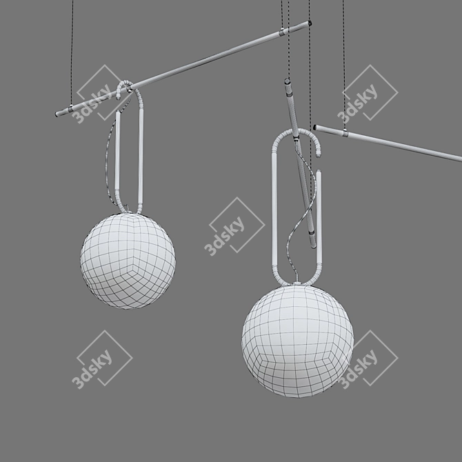 Eurosvet Nicely-3 Pendant Light 3D model image 3