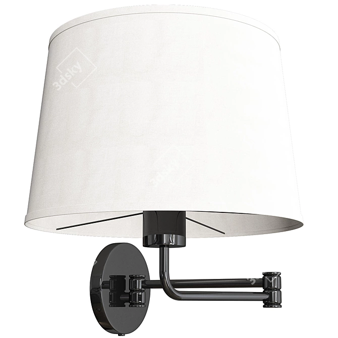 Modern Swing Arm Sconce Luminaire 3D model image 2