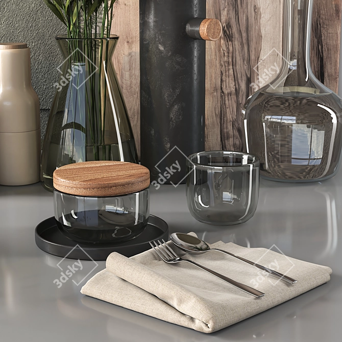 Kitchen Accessory Set 016: Vray Render 3D model image 4