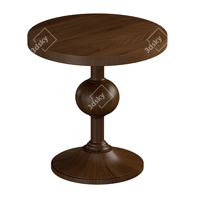 Zuri Coastal Grey Round Table 3D model image 1