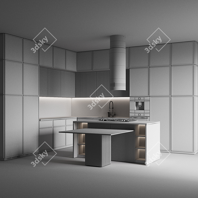 Modern Kitchen Appliance Set 3D model image 6