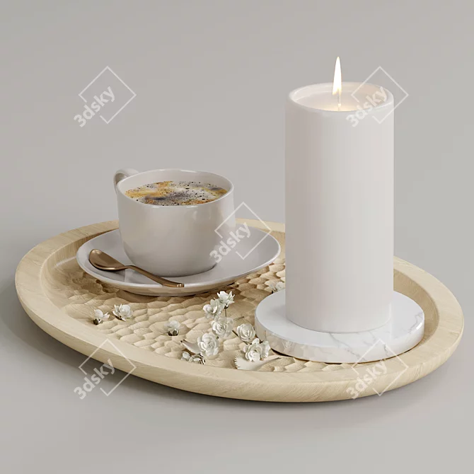 Modern Coffee Set with Textures 3D model image 3