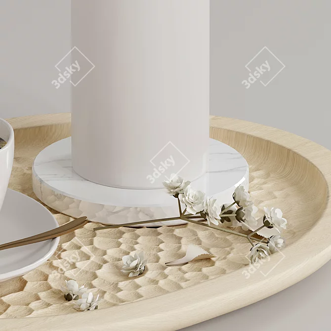 Modern Coffee Set with Textures 3D model image 5