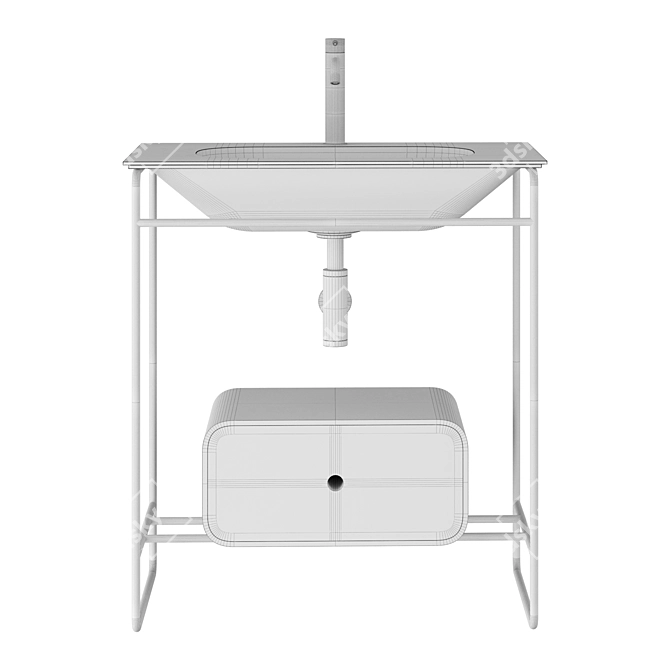 NUR ALICE Ceramica Washbasin 3D model image 3