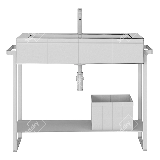 Alice Ceramica Kubo Console Sink 3D model image 3