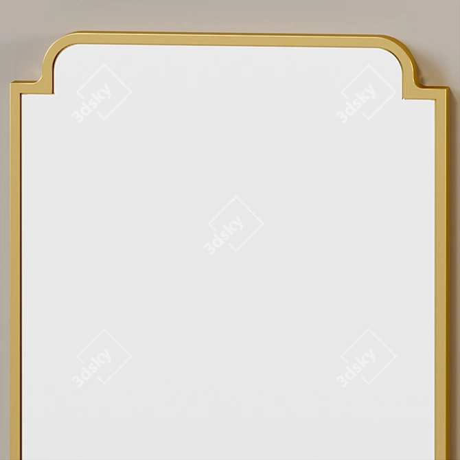 Elegant Regal Mirror 3D model image 3