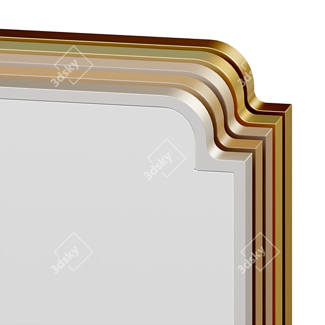 Elegant Regal Mirror 3D model image 5