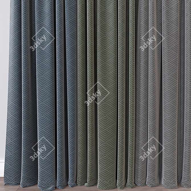 Versatile 3D Curtain Model Mesh 3D model image 2