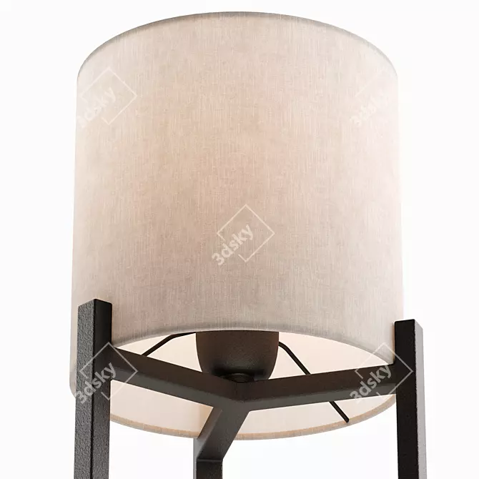 Modern Metal Table Lamp Fixture 3D model image 14