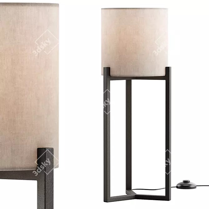 Modern Metal Table Lamp Fixture 3D model image 18