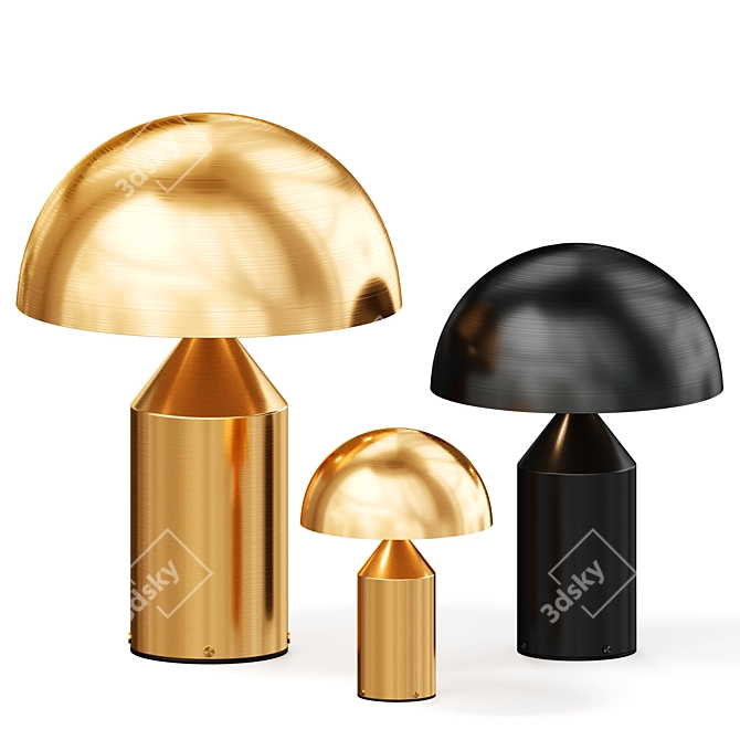 Sleek Metal Table Lamp 3D model image 1