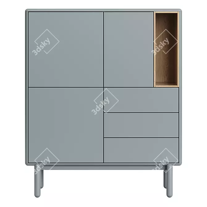 Teulat Corvo Auxiliar Cabinet: Colorful Design 3D model image 3