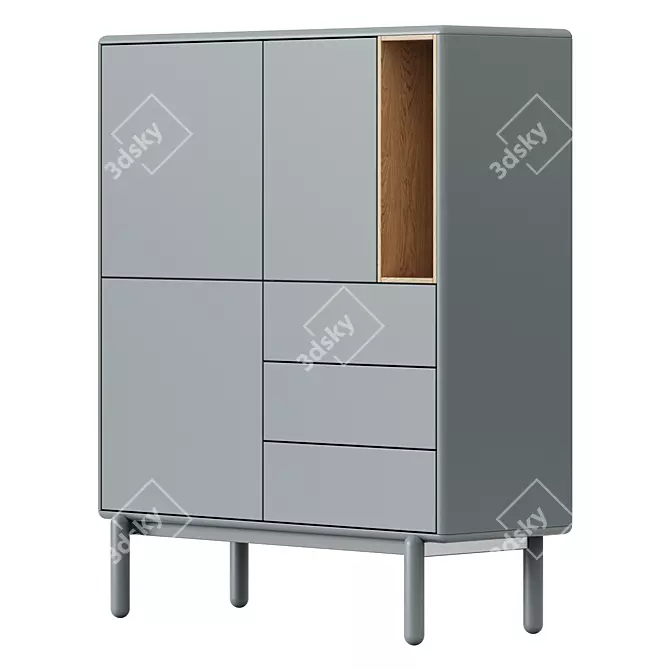 Teulat Corvo Auxiliar Cabinet: Colorful Design 3D model image 4