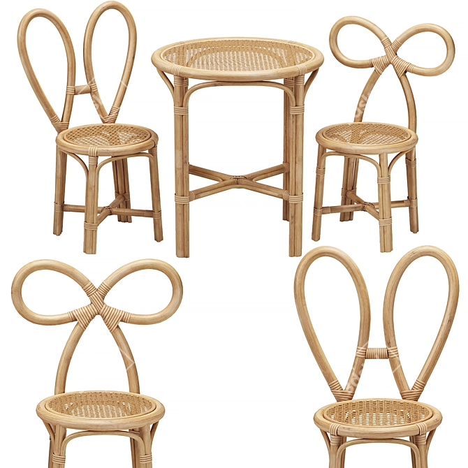 Poppie Toys Kids Table Set 3D model image 1