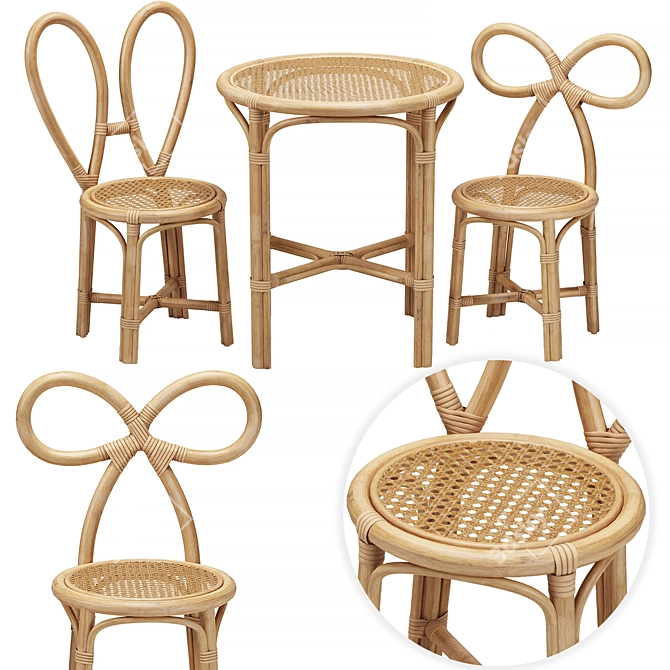 Poppie Toys Kids Table Set 3D model image 5