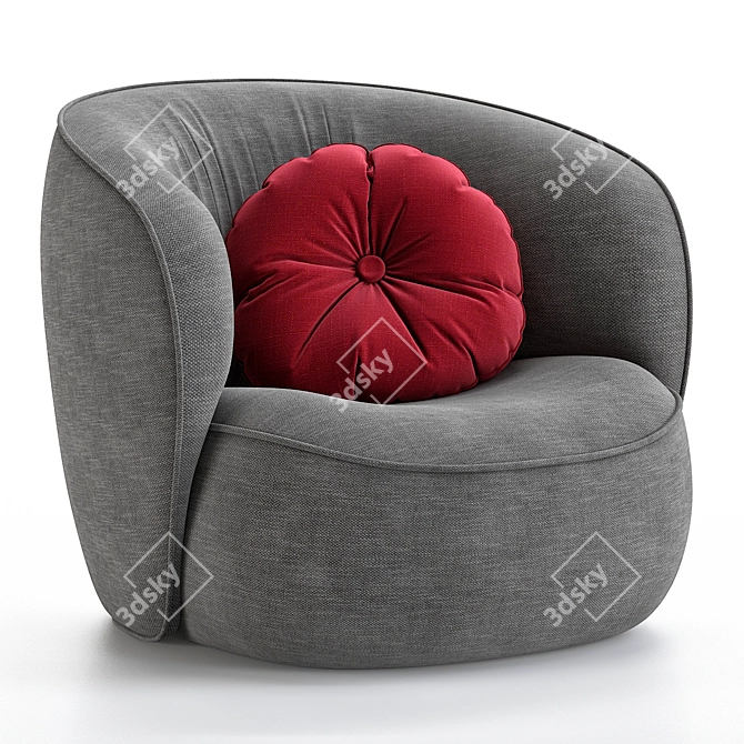 Modern Ovata Lounge Chair 3D 3D model image 1