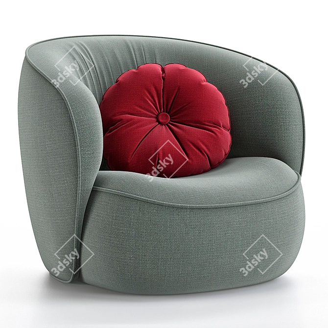 Modern Ovata Lounge Chair 3D 3D model image 2