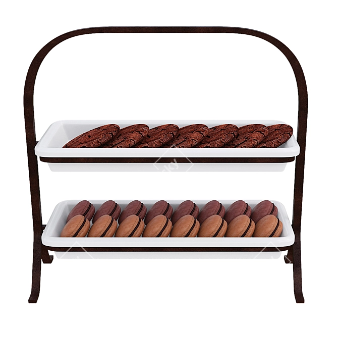 Chocolate Dessert Display Tray Set 3D model image 2