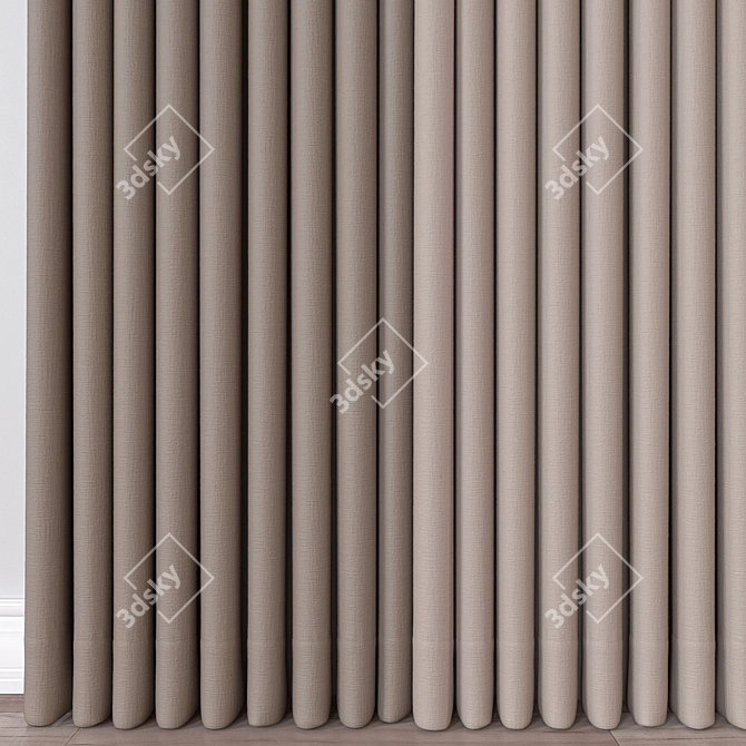 Elegant Curtain 3D Model Assets 3D model image 4
