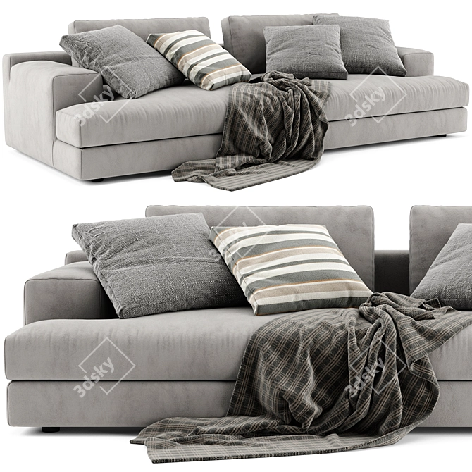 Modern Cassina Miloe 2-Seater Sofa 3D model image 1