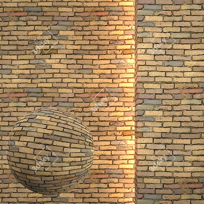 High-resolution Seamless Brick Texture 3D model image 1