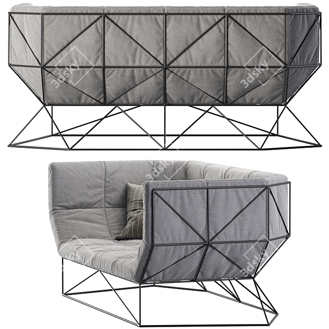 Modern FOXHOLE Sofa Design 3D model image 6