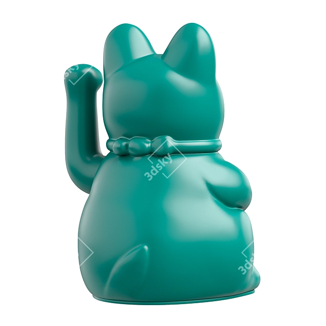 Title: Japanese Lucky Cat Figurine 3D model image 2