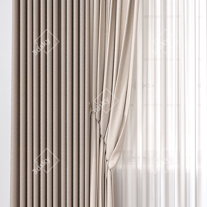 Multifunctional Curtain 3D Model 3D model image 2