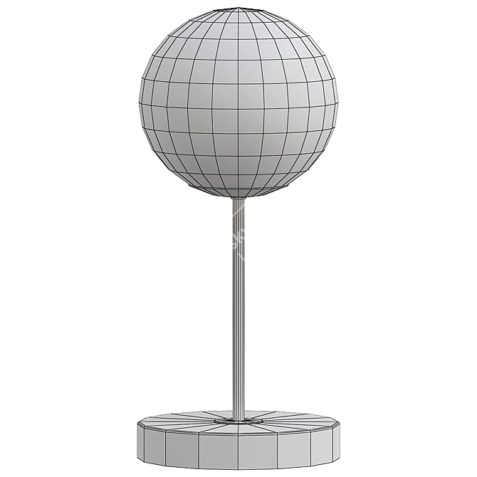 Modern Sphere Table Lamp Design 3D model image 2