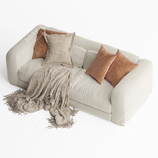 Uniqwa Mukuru Natural Sofa 3D model image 3