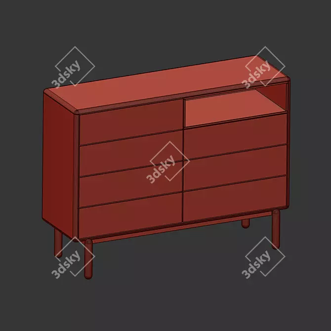 Teulat Corvo Chest Cabinet 2 3D model image 7