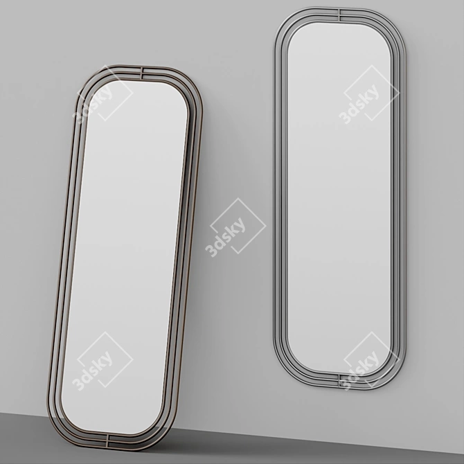 Wire-Framed Floor Mirror 3D model image 2