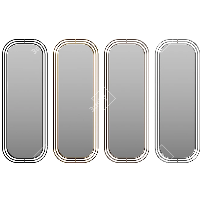 Wire-Framed Floor Mirror 3D model image 4