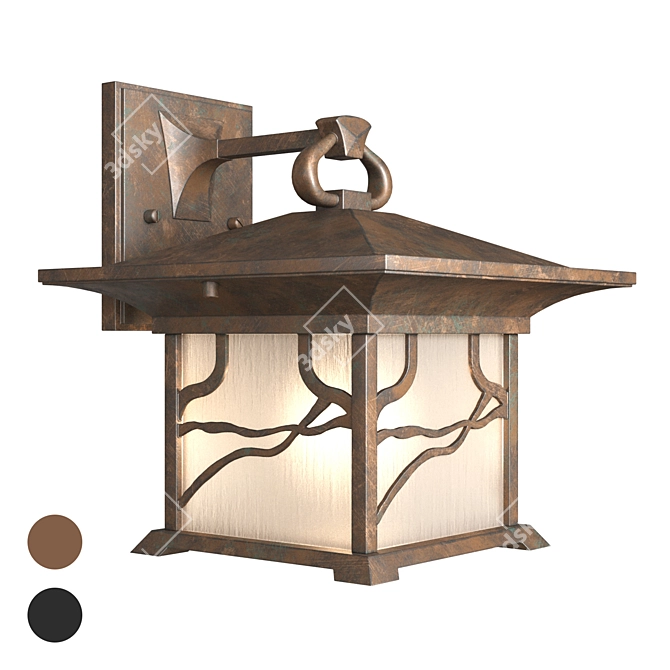 Kichler Morris Outdoor Wall Lantern 3D model image 1