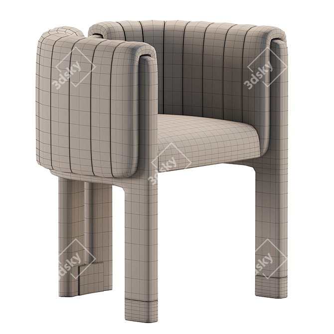 Modern Crawford Armchair Design 3D model image 6