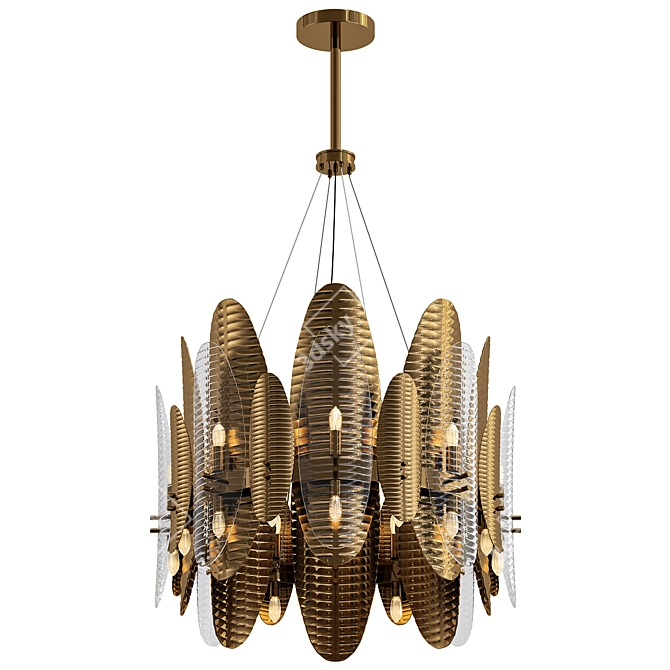 Retro Glamour Jazz Chandelier 3D model image 1