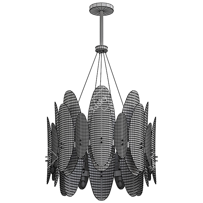 Retro Glamour Jazz Chandelier 3D model image 2