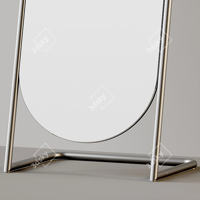 Retro-modern Oval Floor Mirror 3D model image 3