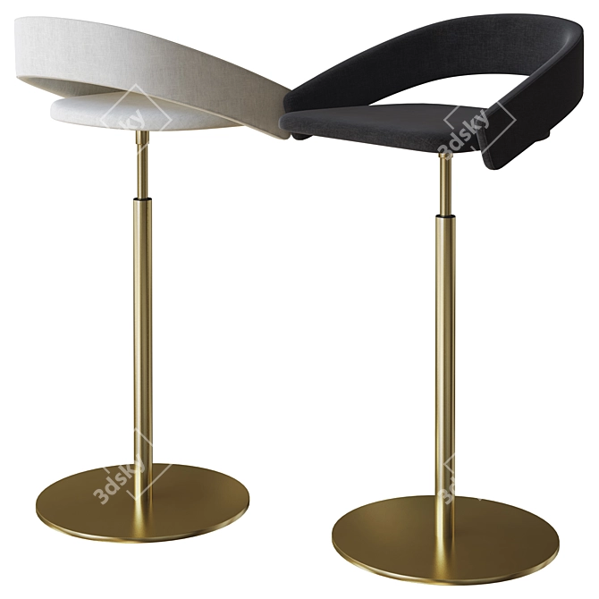 Modern 3D Kimmi Stool Model 3D model image 1