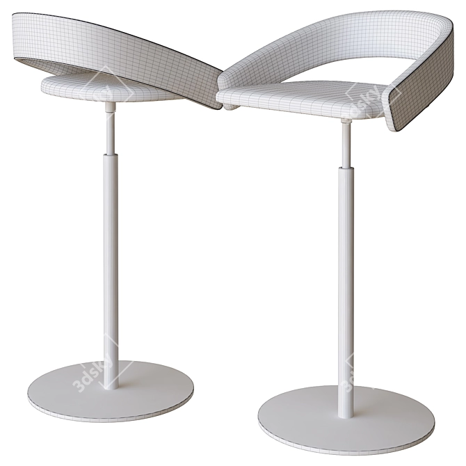 Modern 3D Kimmi Stool Model 3D model image 3
