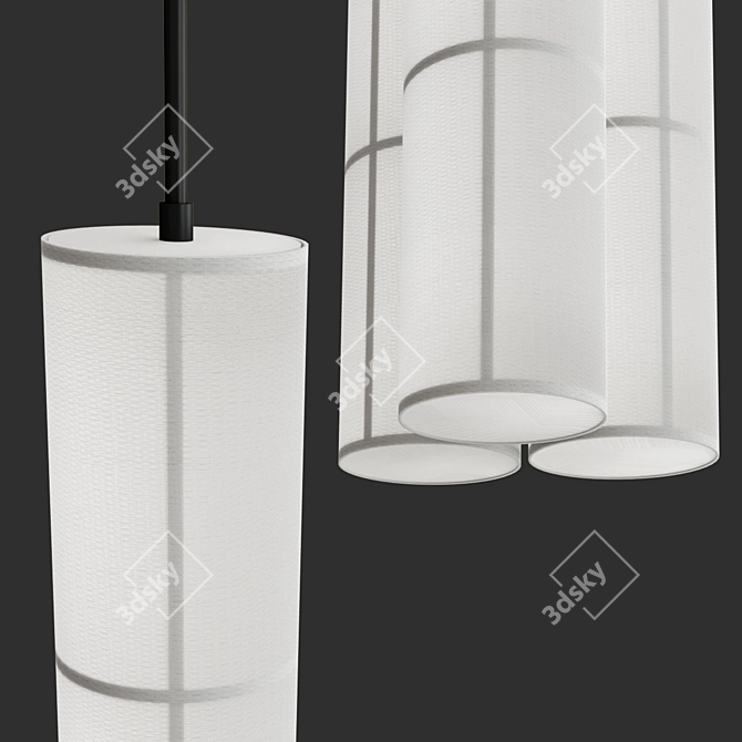 Elegant HASHIRA Pendant Lamp 3D model image 2