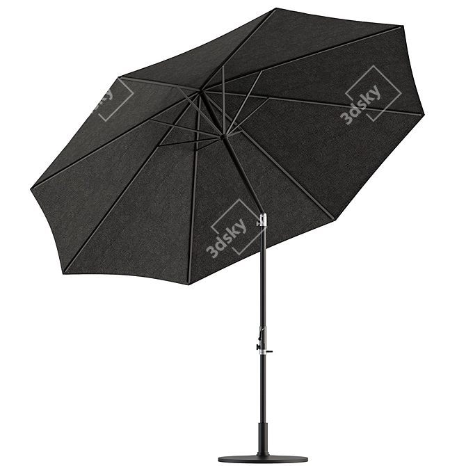 Rainproof Fabric Umbrella 05 3D model image 3