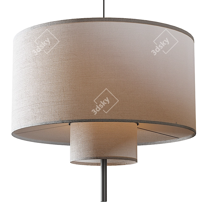 Modern Pendant Light Collection: Lampatron Andrean 3D model image 2