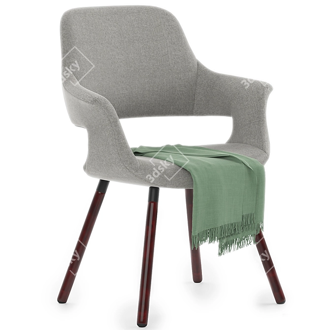 Modern Fabric Clive Chair 3D model image 1