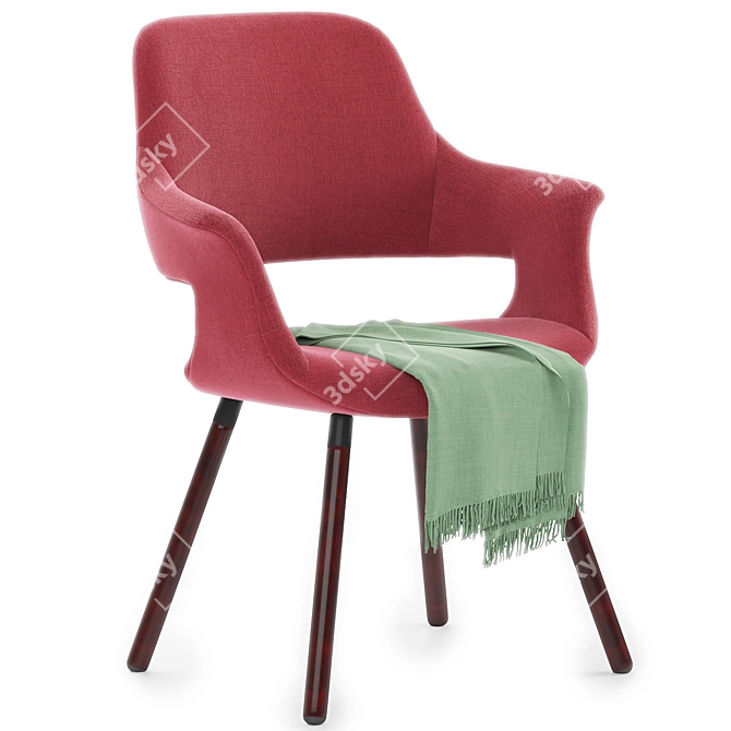 Modern Fabric Clive Chair 3D model image 3