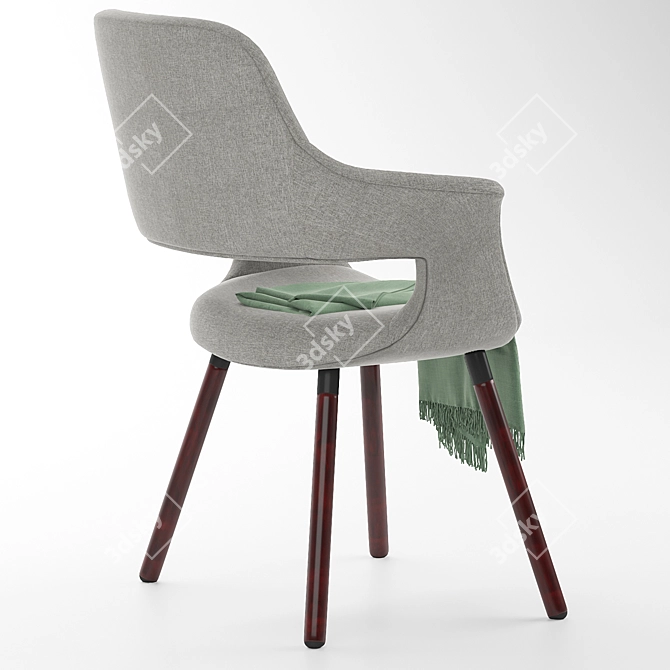 Modern Fabric Clive Chair 3D model image 4